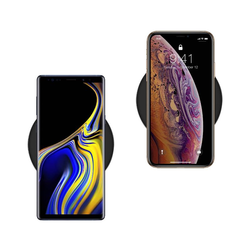 Just Wireless 2pk 5W Qi Wireless Charging Pads (with Wall Adapters) - Black