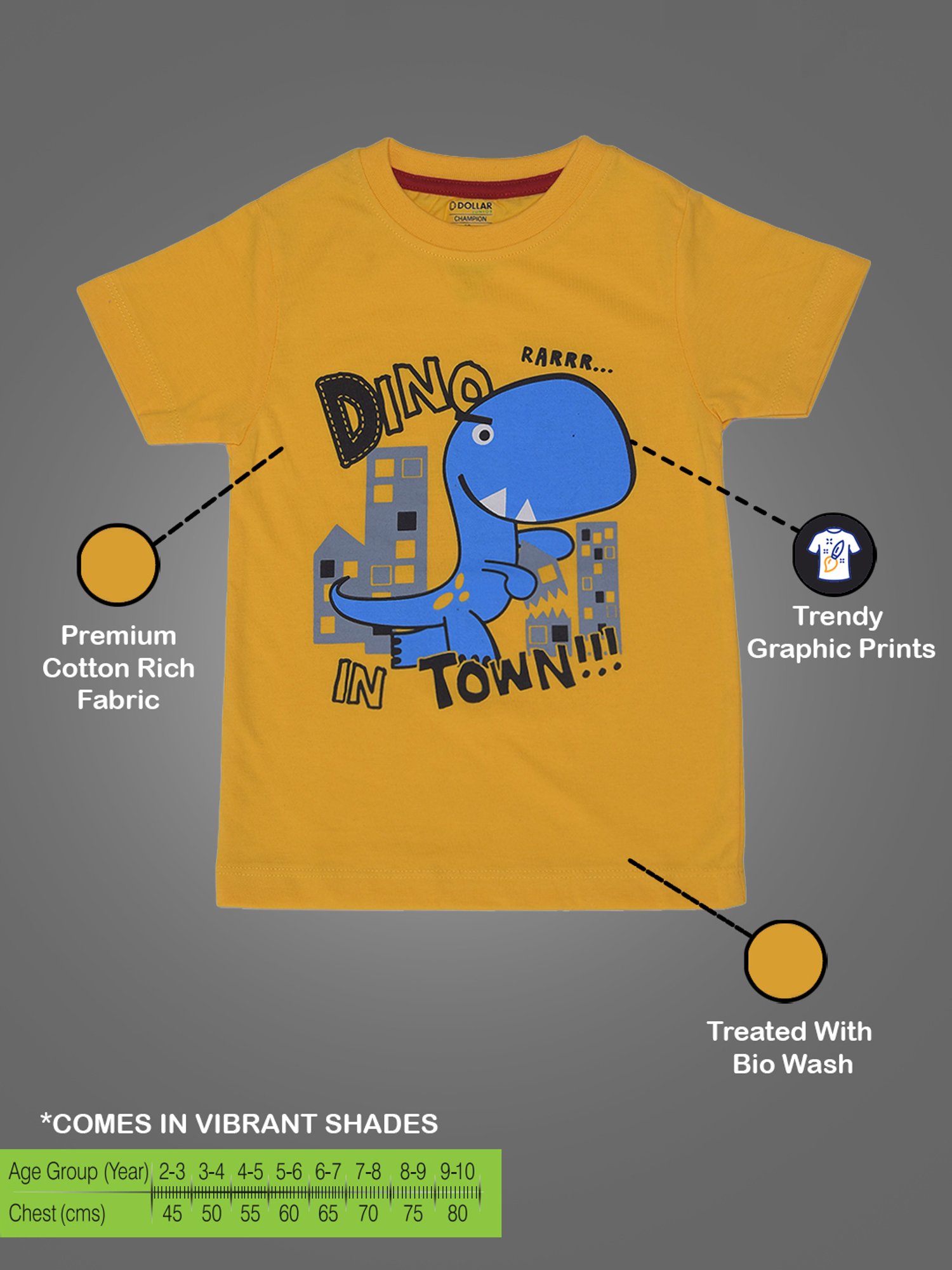 Dollar Boys Blue Printed T-Shirt