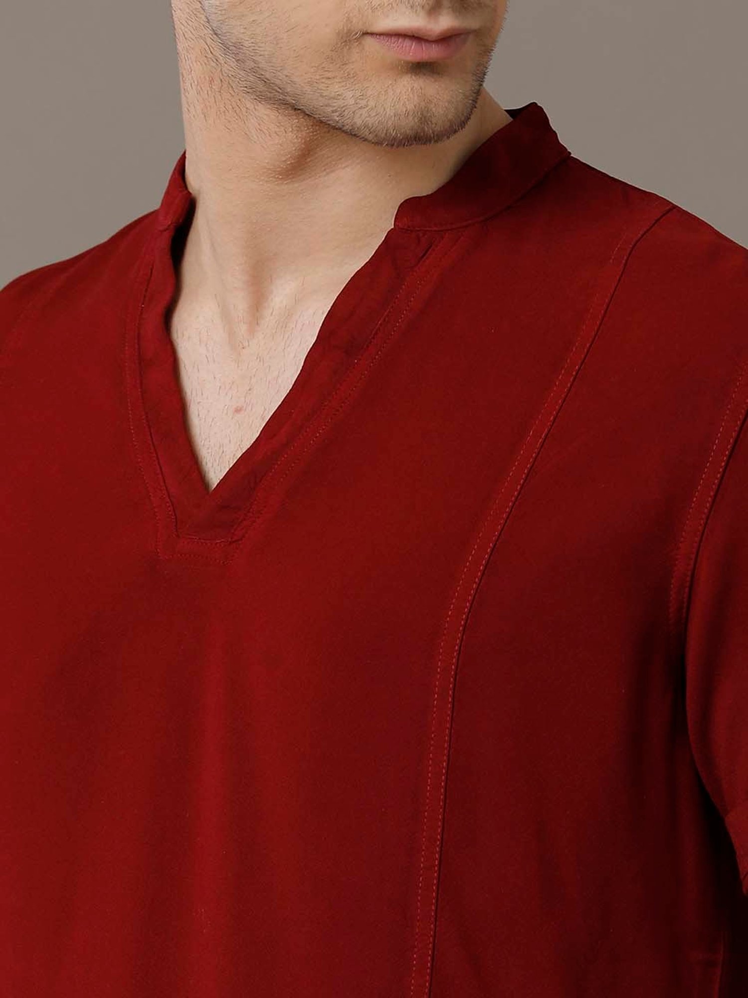 Identiti Maroon Slim Fit Shirt