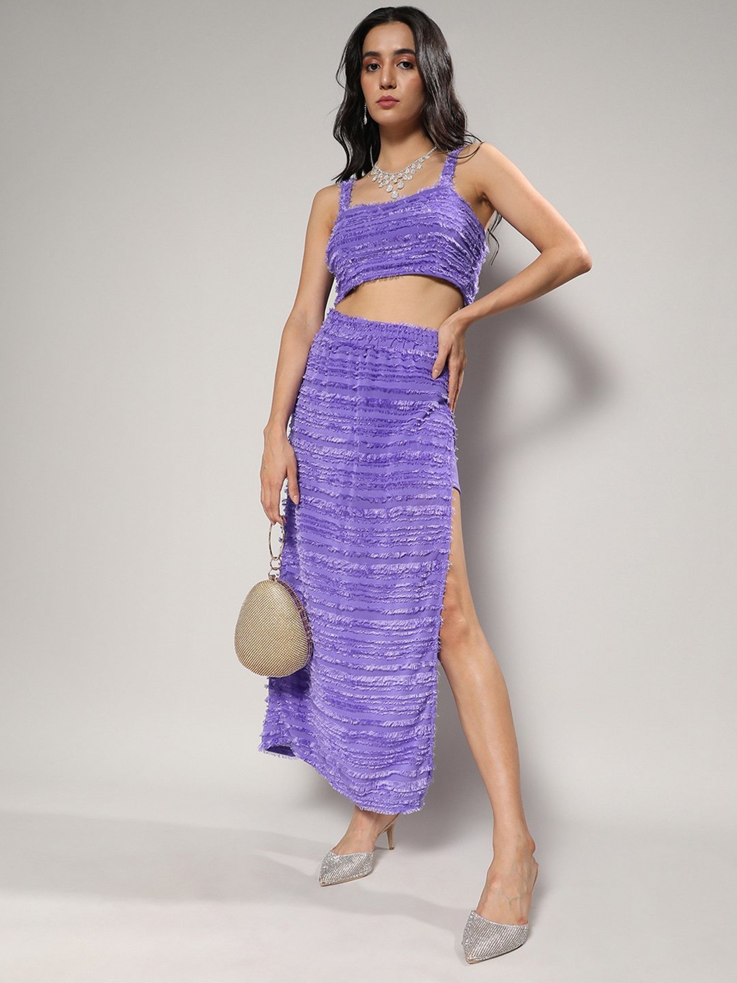 Campus Sutra Lavender Co-Ord Set
