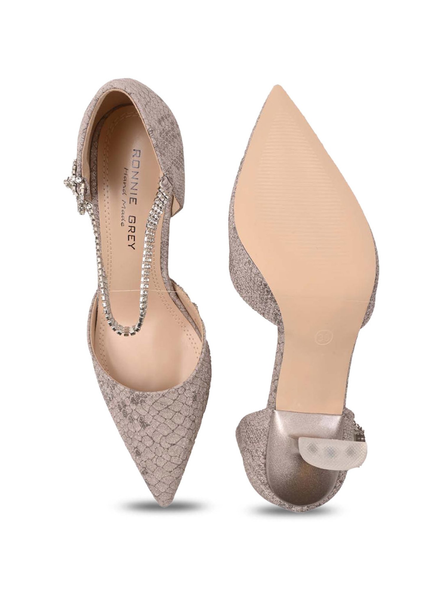 Ronnie Grey Women's Champagne Ankle Strap Sandals