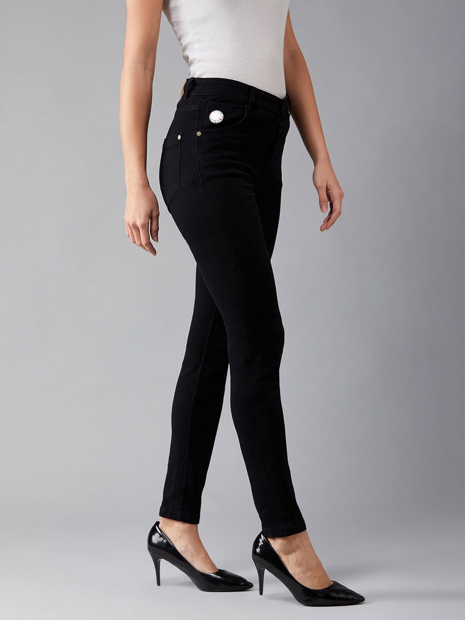 DOLCE CRUDO Black High Rise Jeans