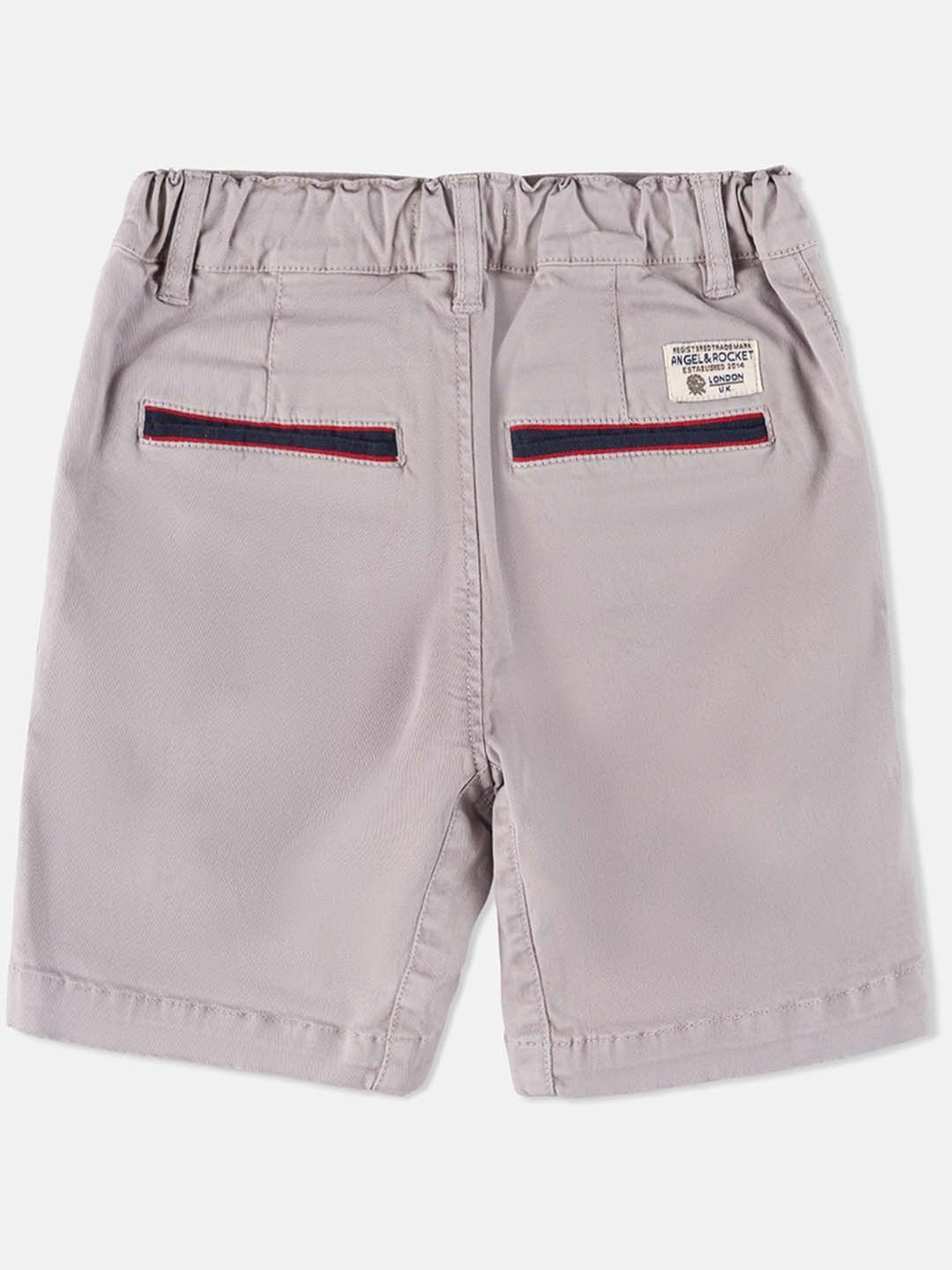 Angel & Rocket Kids Light Grey Solid Chino Shorts