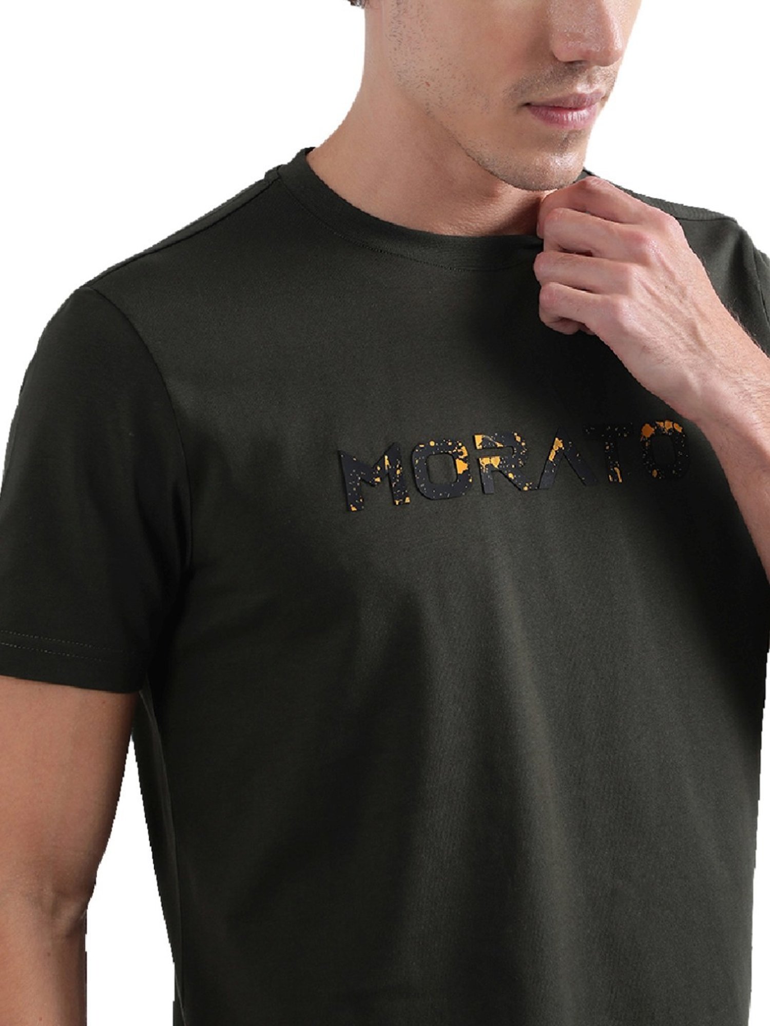 Antony Morato Green Cotton Regular Fit T-Shirt