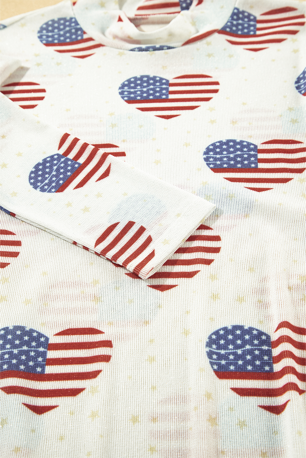 Rose Red Rhinestone Mesh Long Sleeve Bodysuit