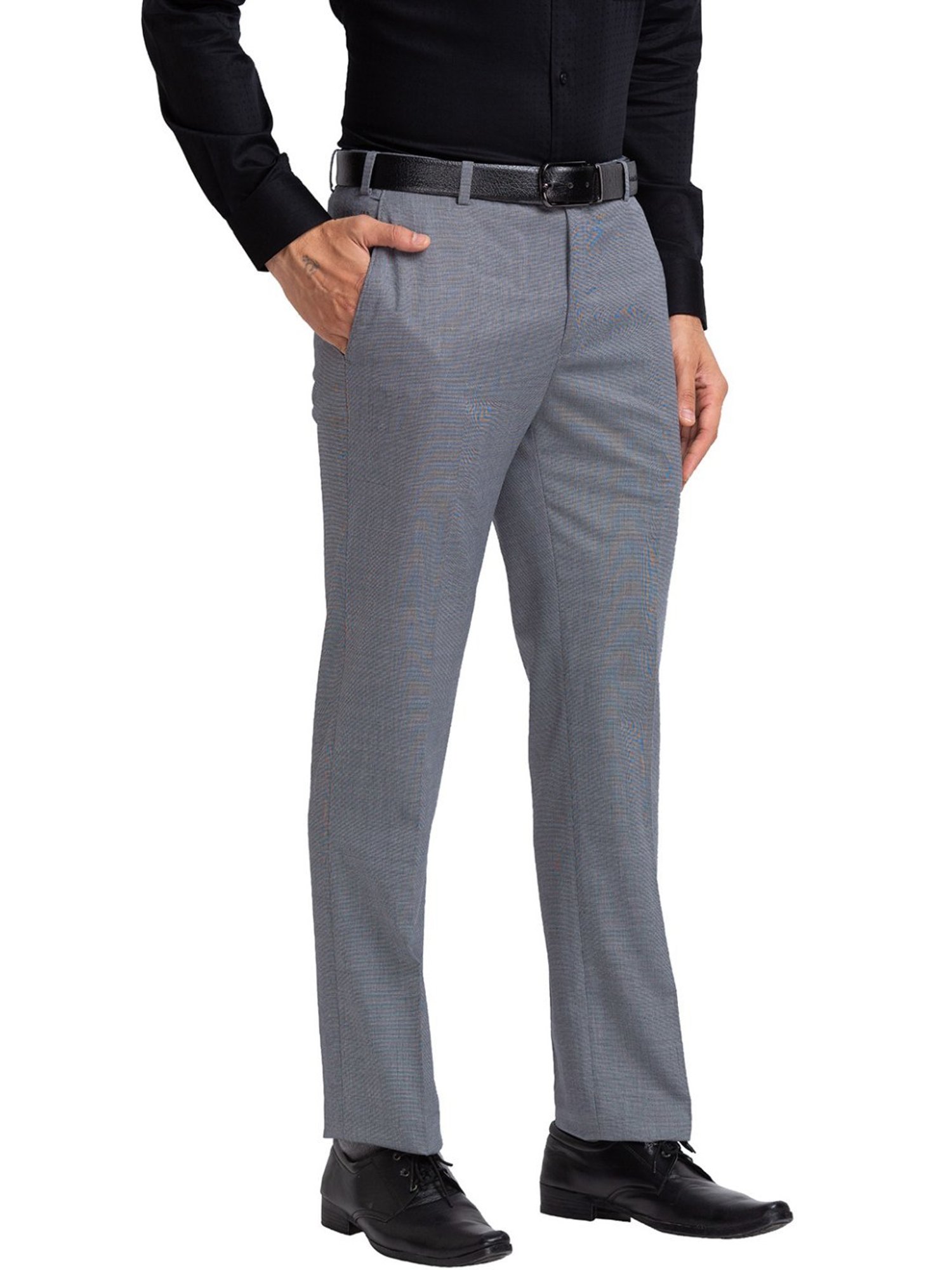 Raymond Grey Contemporary Fit Texture Trousers