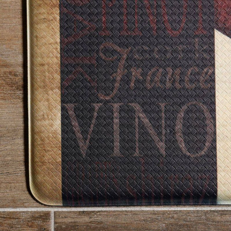 Home Dynamix 19" x 35" Wine Silhouette Kitchen Mat Brown