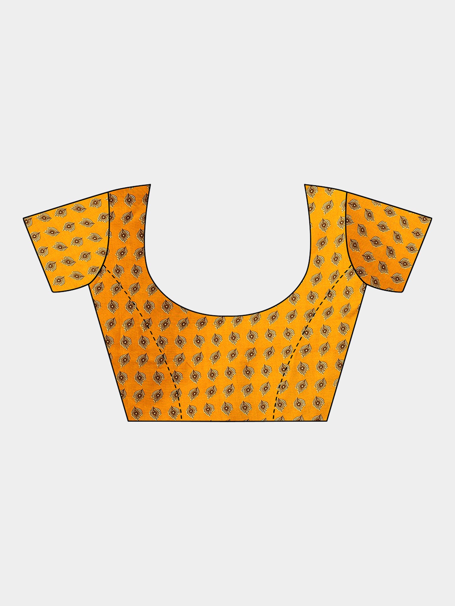 KSUT Yellow Check Saree With Blouse