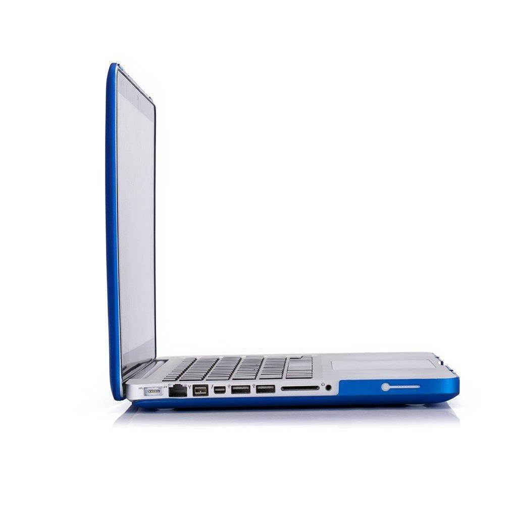 MacBook Pro 15 Case 2011/2010/2009 Release A1286, Ruban Hard Case Shell Cover and Keyboard Skin Cover for Apple MacBook Pro 15 Inch with CD-ROM - Navy Blue