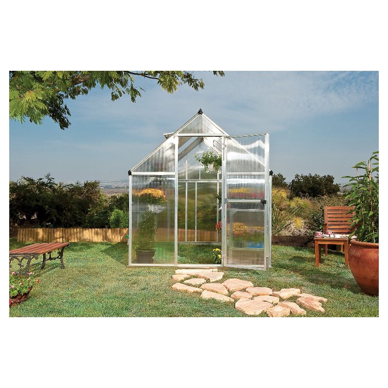6' x 8' Nature Greenhouse - Silver - Palram