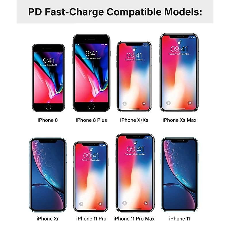 Fast iPhone 11 Car Charger Apple MFi Certified USBC to Lightning Cable with PD Vehicle Power Adapter for 2019 Models 11 ProPro Max