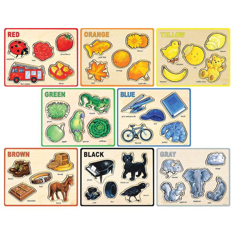 Puzzleworks Basic Color and Word Puzzles  - Set of 8