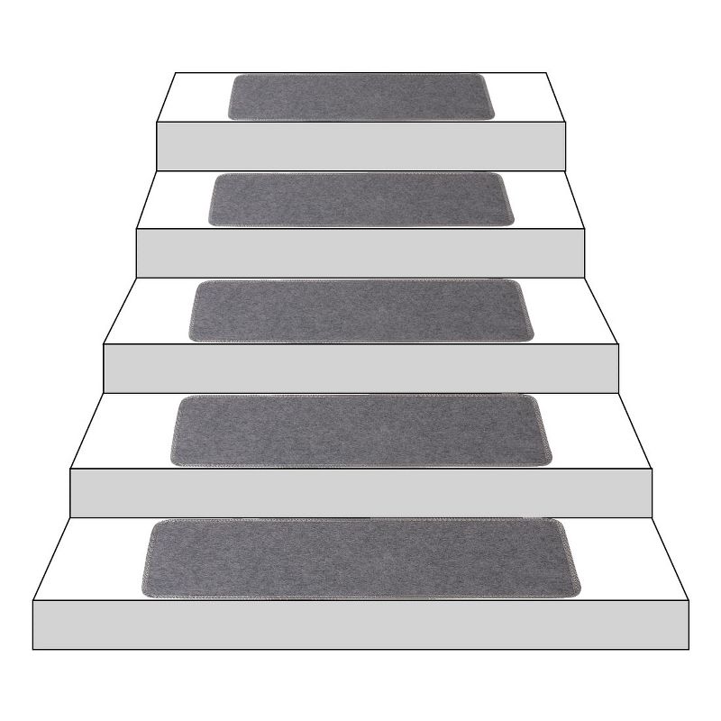 9"x2'7" Rectangle Indoor and Outdoor Floor Mat Gray - PiccoCasa