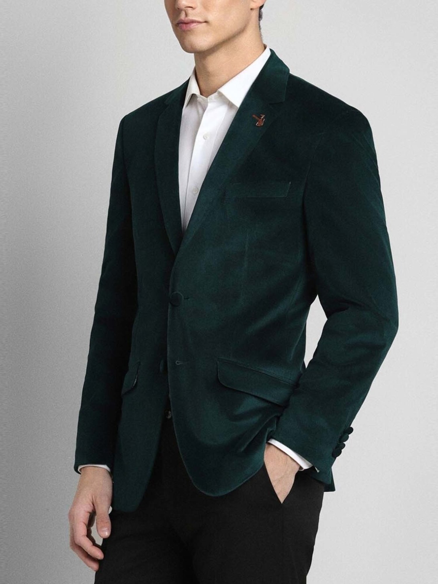 Simon Carter London Green Regular Fit Blazer