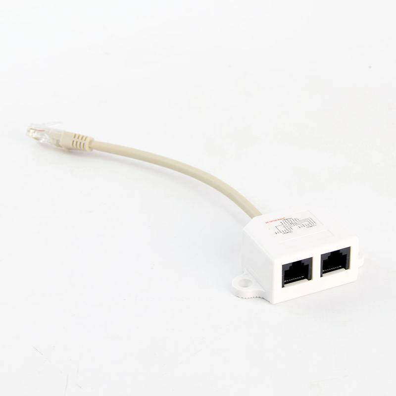 FireFold Cat5E Splitter - 10/100 Type 8 Base-T Pigtail RJ45 Splitter - 2 Adapters are Required to Split a Single line