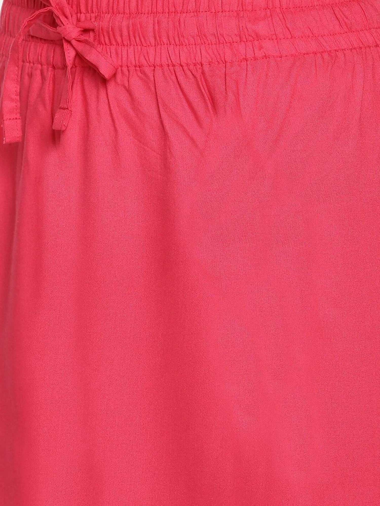 TWIN BIRDS Pink & Beige Mid Rise Palazzos - Pack Of 2