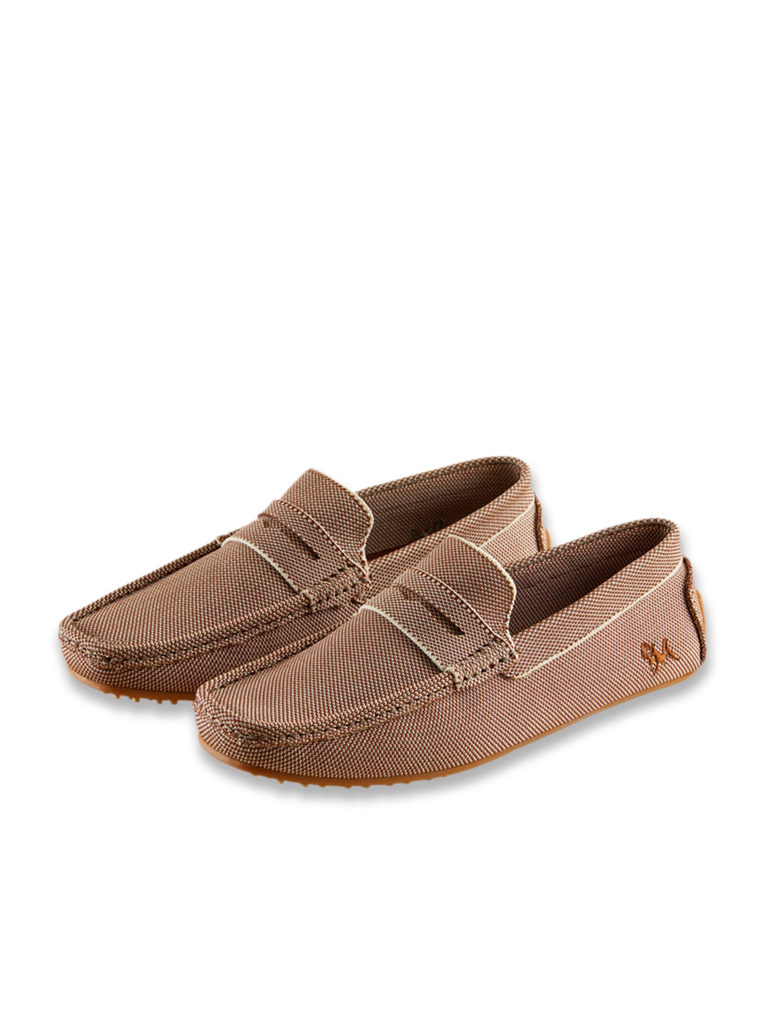 Neemans Men's ReLive Knit Melange Brown Casual Loafers