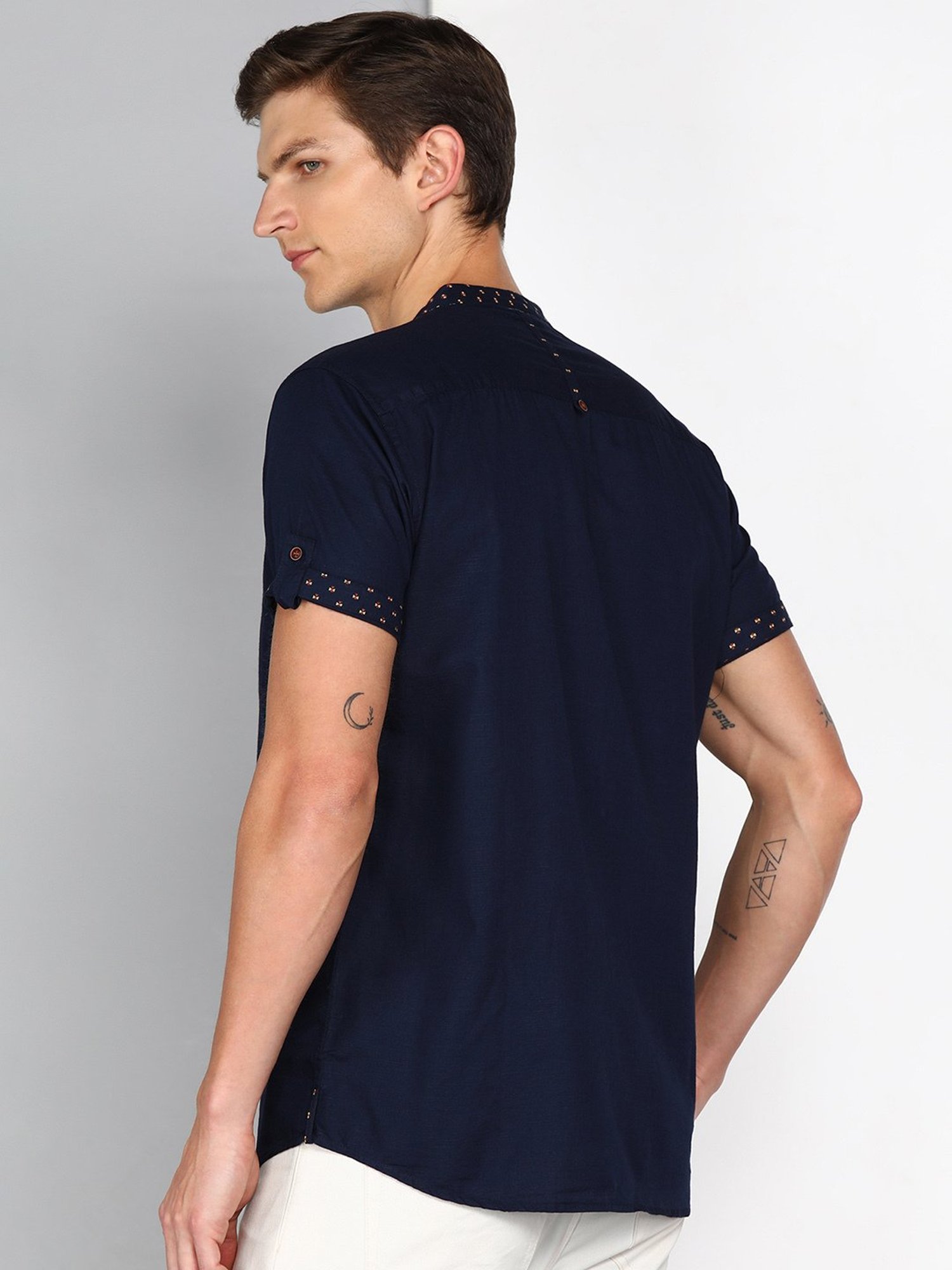 Kuons Avenue Navy Slim Fit Shirt