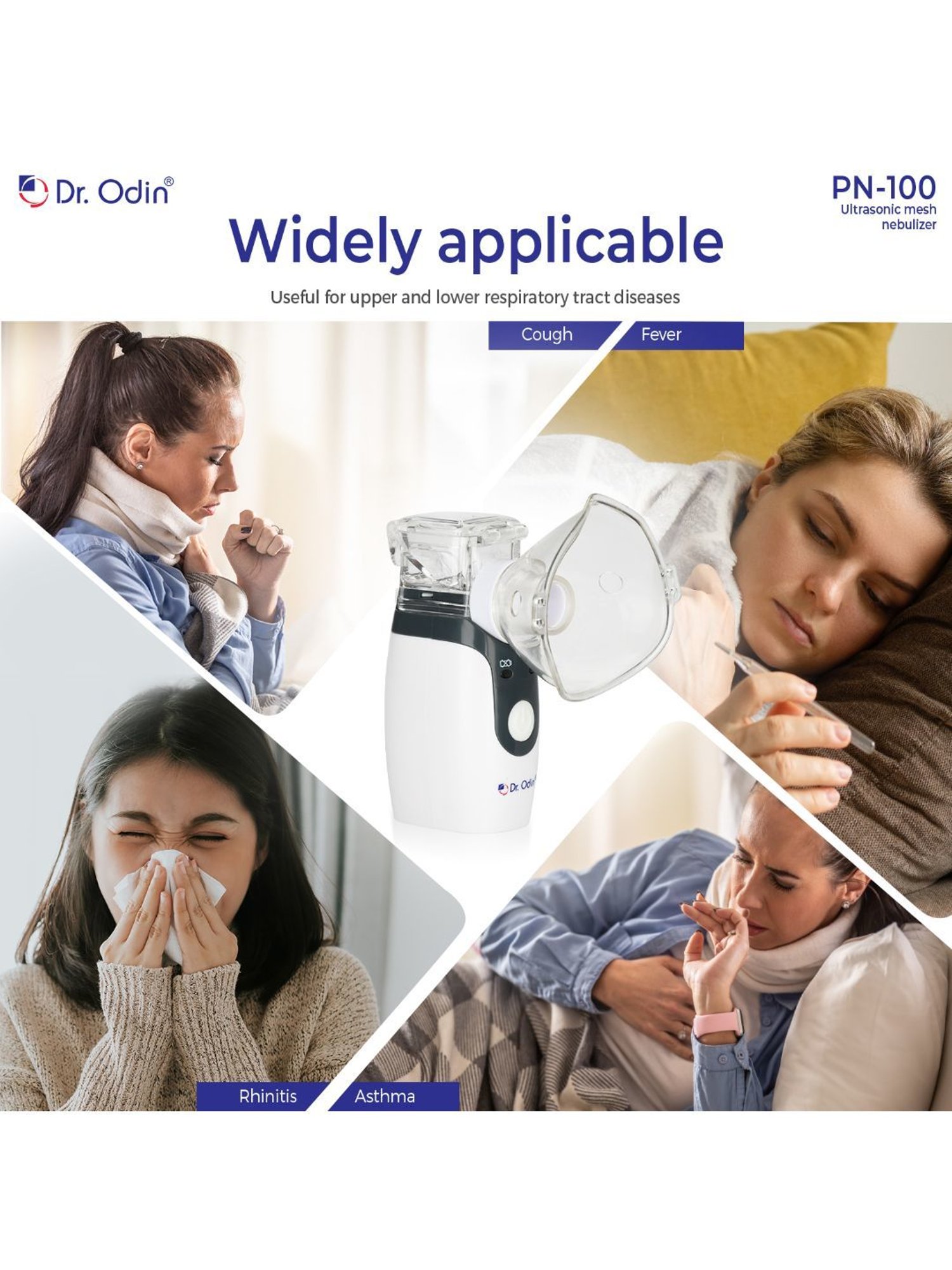 Dr. Odin PN100 Portable Mesh Nebulizer (White)