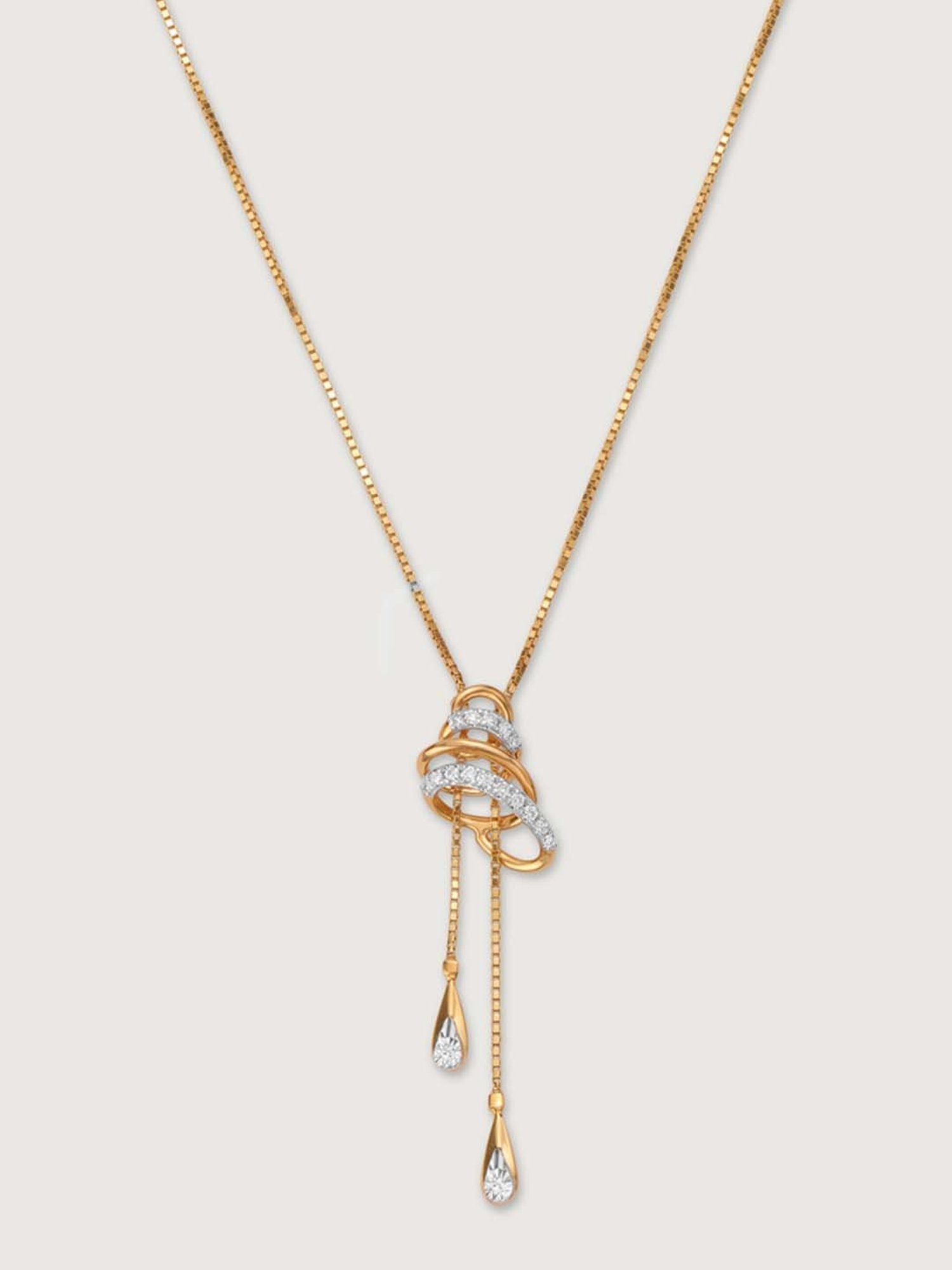 Mia by Tanishq Spiral Serenade 14k Gold & Diamond Necklace for Women