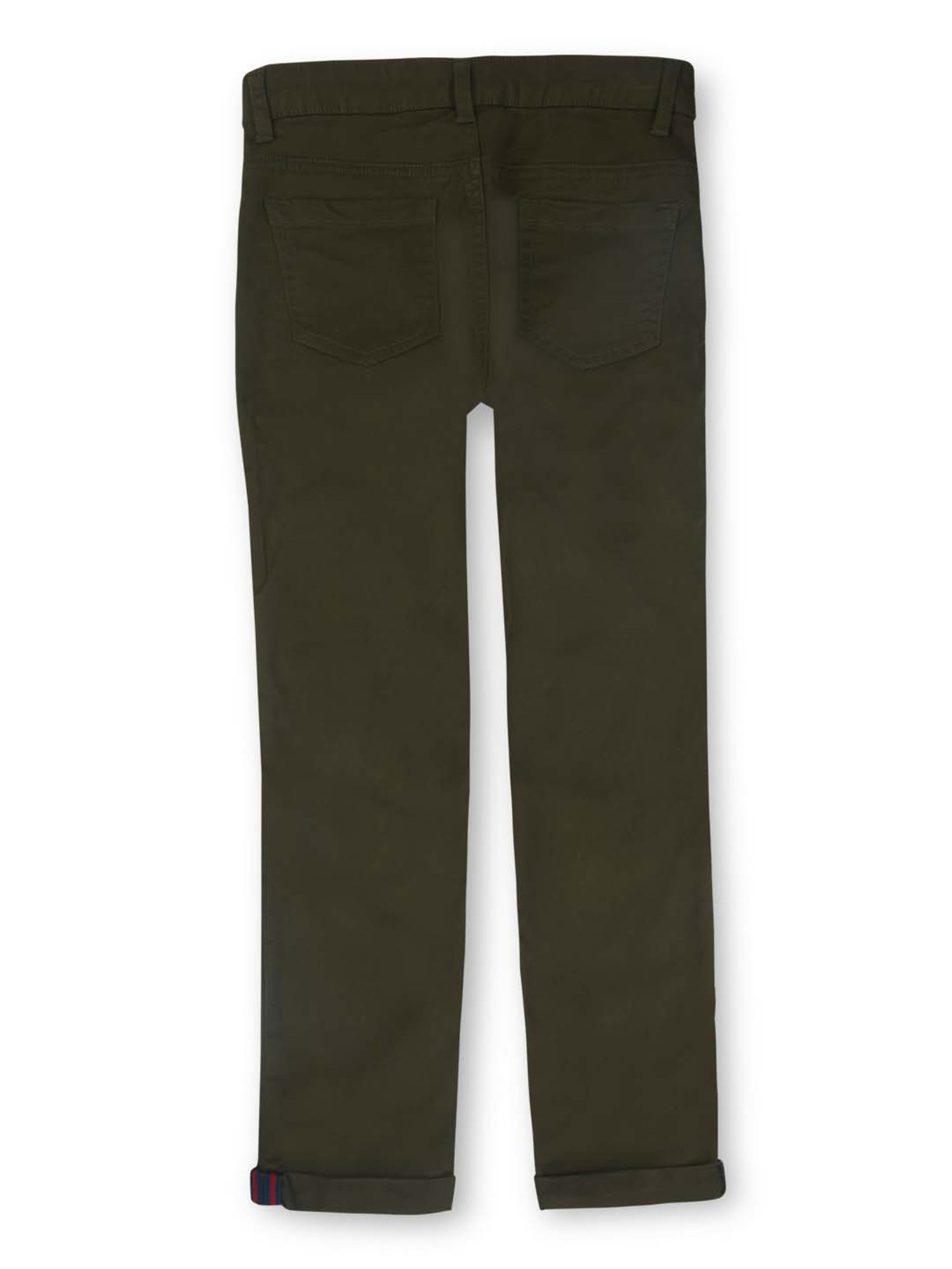 Gini & Jony Boys Green Cotton Regular Fit Trousers