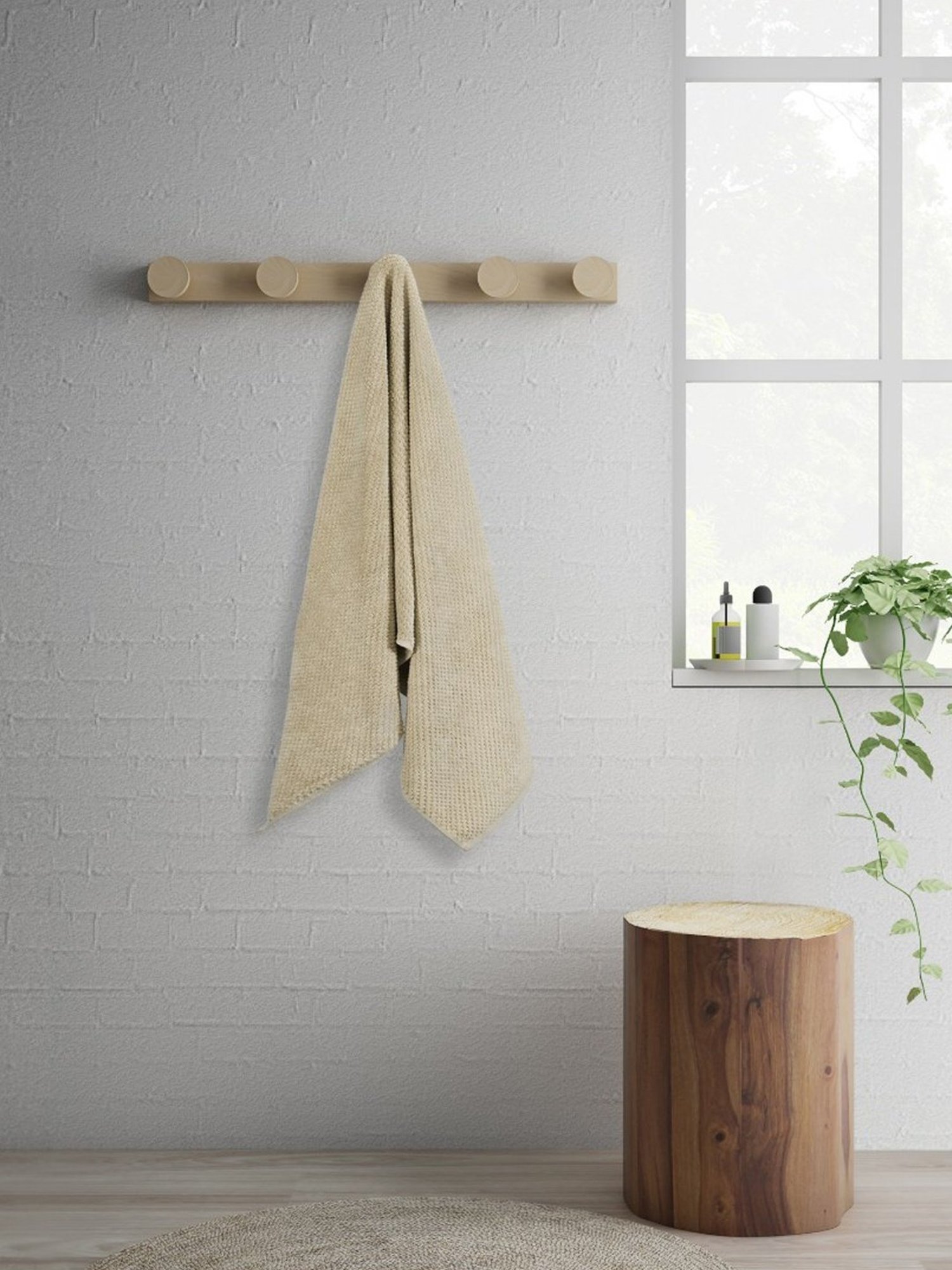 Spaces Swift Dry Self Camel Beige 450 GSM Cotton Bath Towel