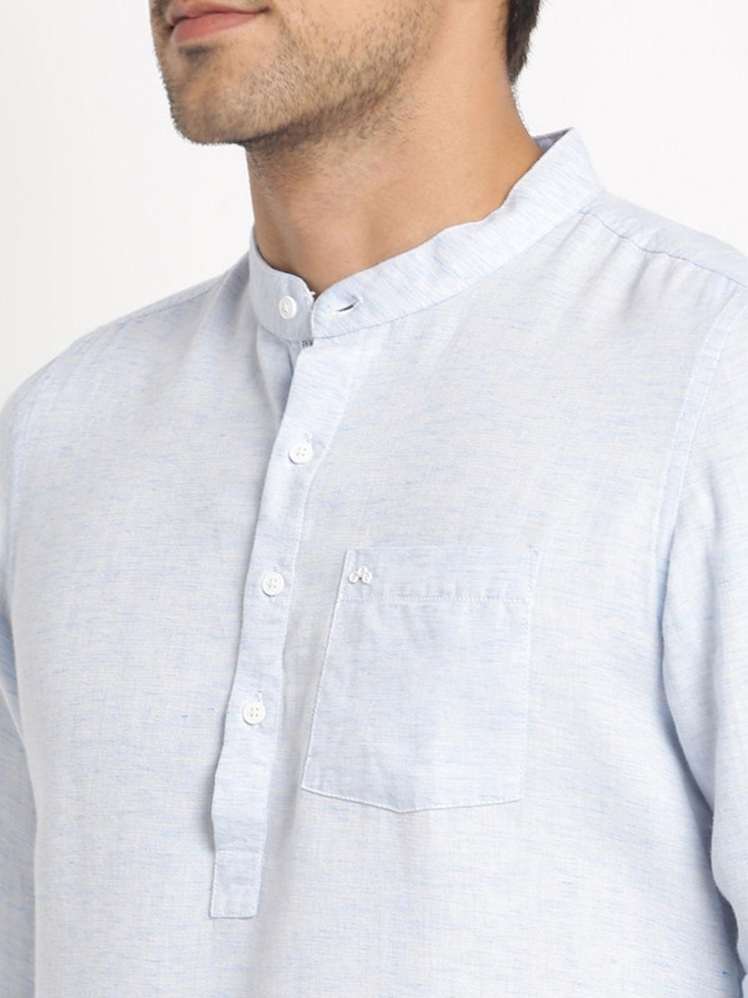 Manthan Red Full Sleeves Solid Kurta