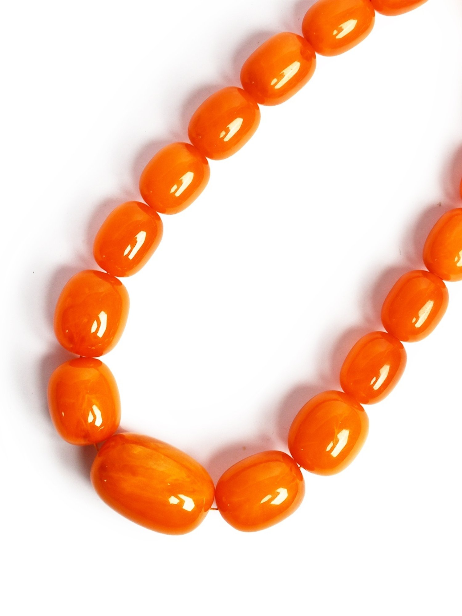 Imli Street Resin Orange Beaded Necklace
