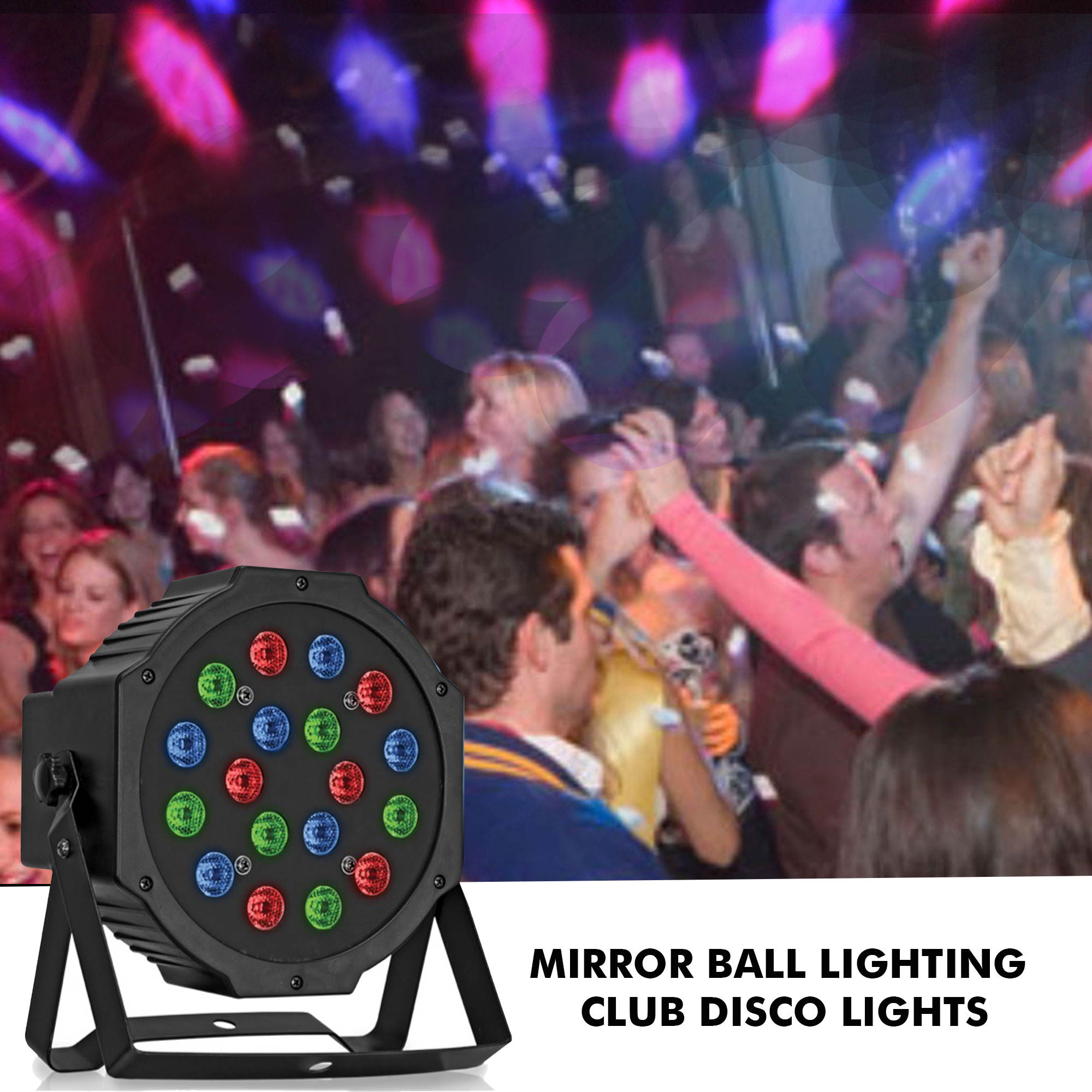 Technical Pro Professional DJ LED DMX Light, Color Changing Lights Stage Lights, Sound active, auto, remote control, for Stage Dance Party Wedding DJ Disco Show Mirror Ball Lighting Club Disco Lights