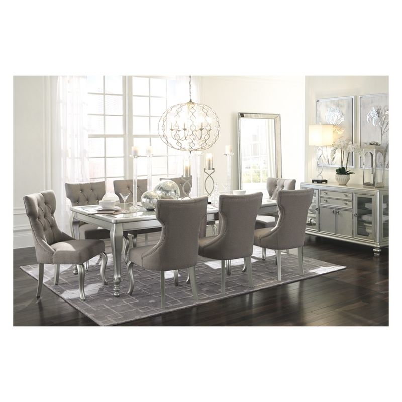 Set of 2 Coralayne Dining Upholstered Side Chair Silver - Signature Design by Ashley