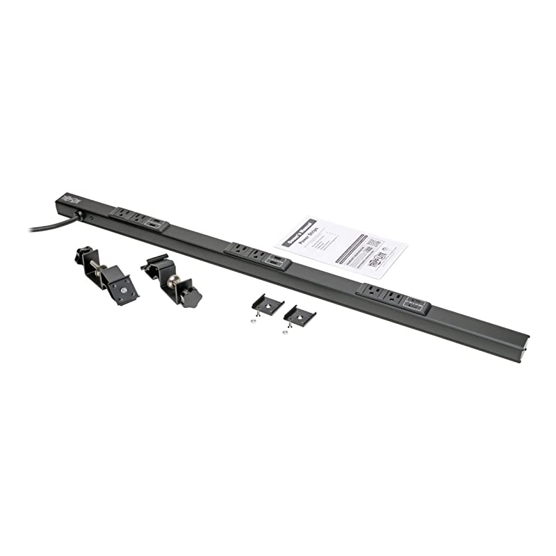 6 Outlet Power Strip with USB-A Charging (9.3A), NEMA 5-15R Outlets, 120V, 15A, 10 ft. Cord, 5-15P Plug, Black (PSC360610USBB)