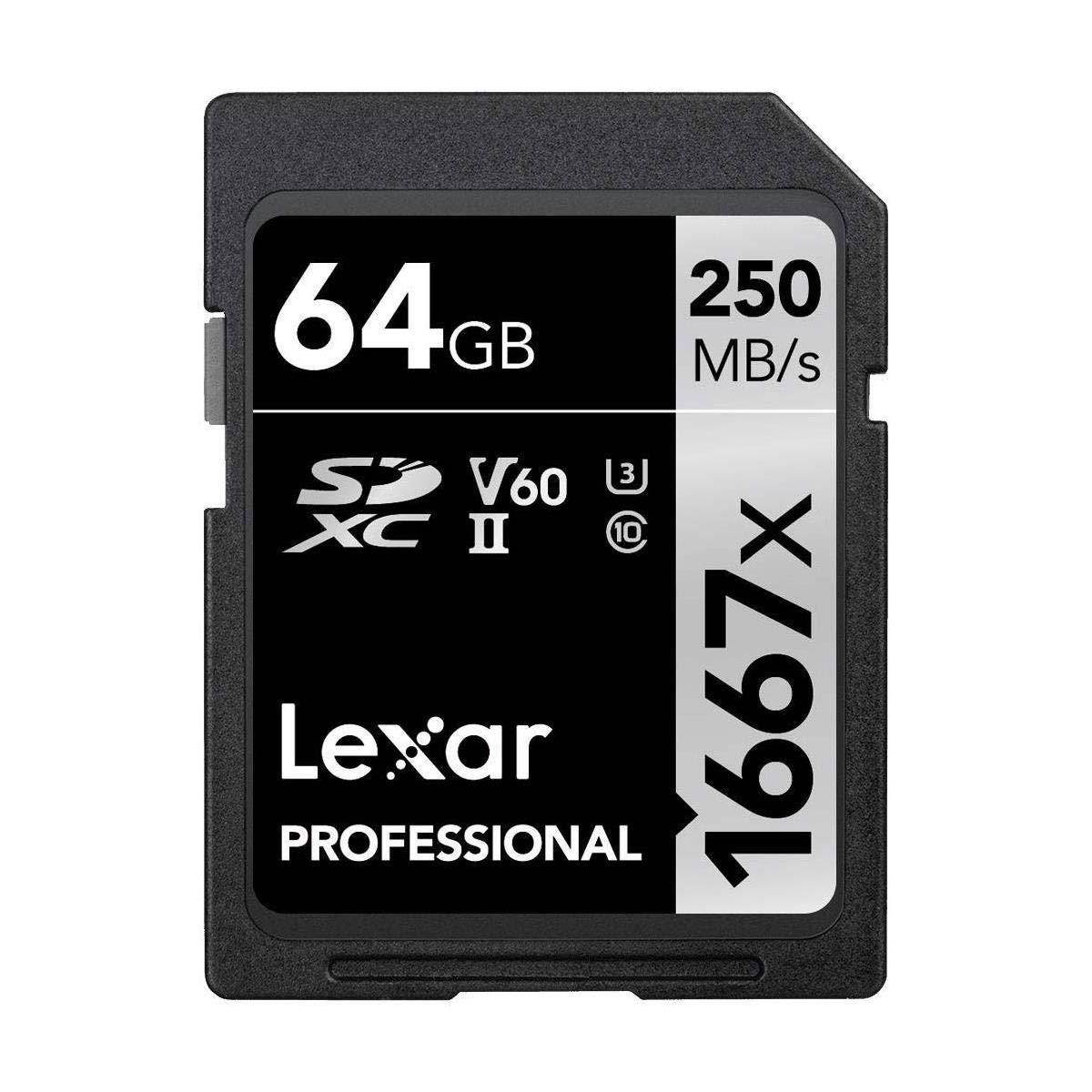Lexar 64GB Professional 633x LXLSD64GCB1NL633 SDXC Class 10 UHS-I/U3 SD Card 3-Pack Bundle w/Memory Card Reader