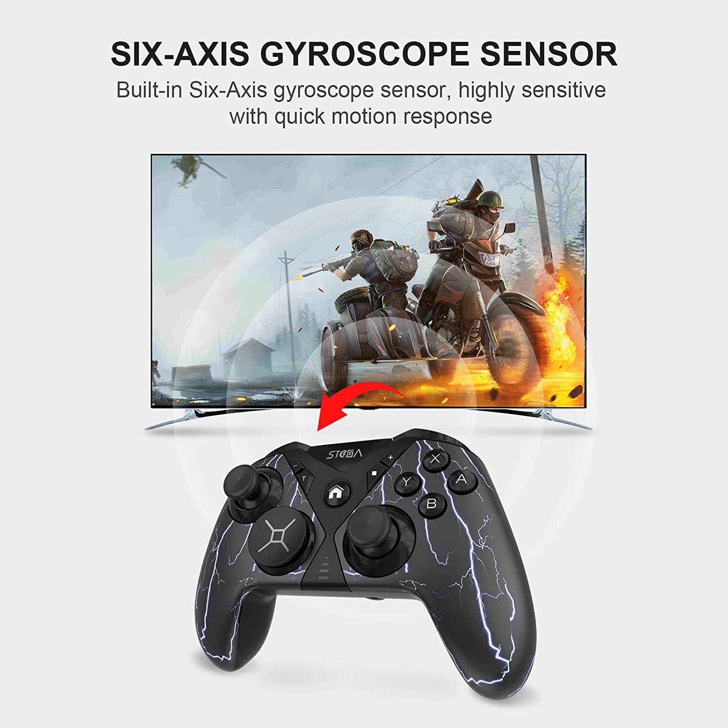 Wireless Controller for Nintendo Switch, STOGA Game Controller for Switch Lite Interchangeable Cross Button and Left 3D, DIY Replaceable Skin Shell, Macro (Graffiti)