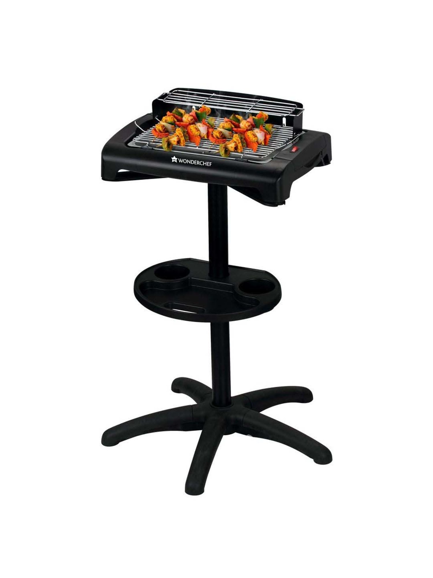 Wonderchef Smoky Grill Non-Stick Electric Barbeque(BBQ) with Adjustable Stand (1650 Watt, Black)