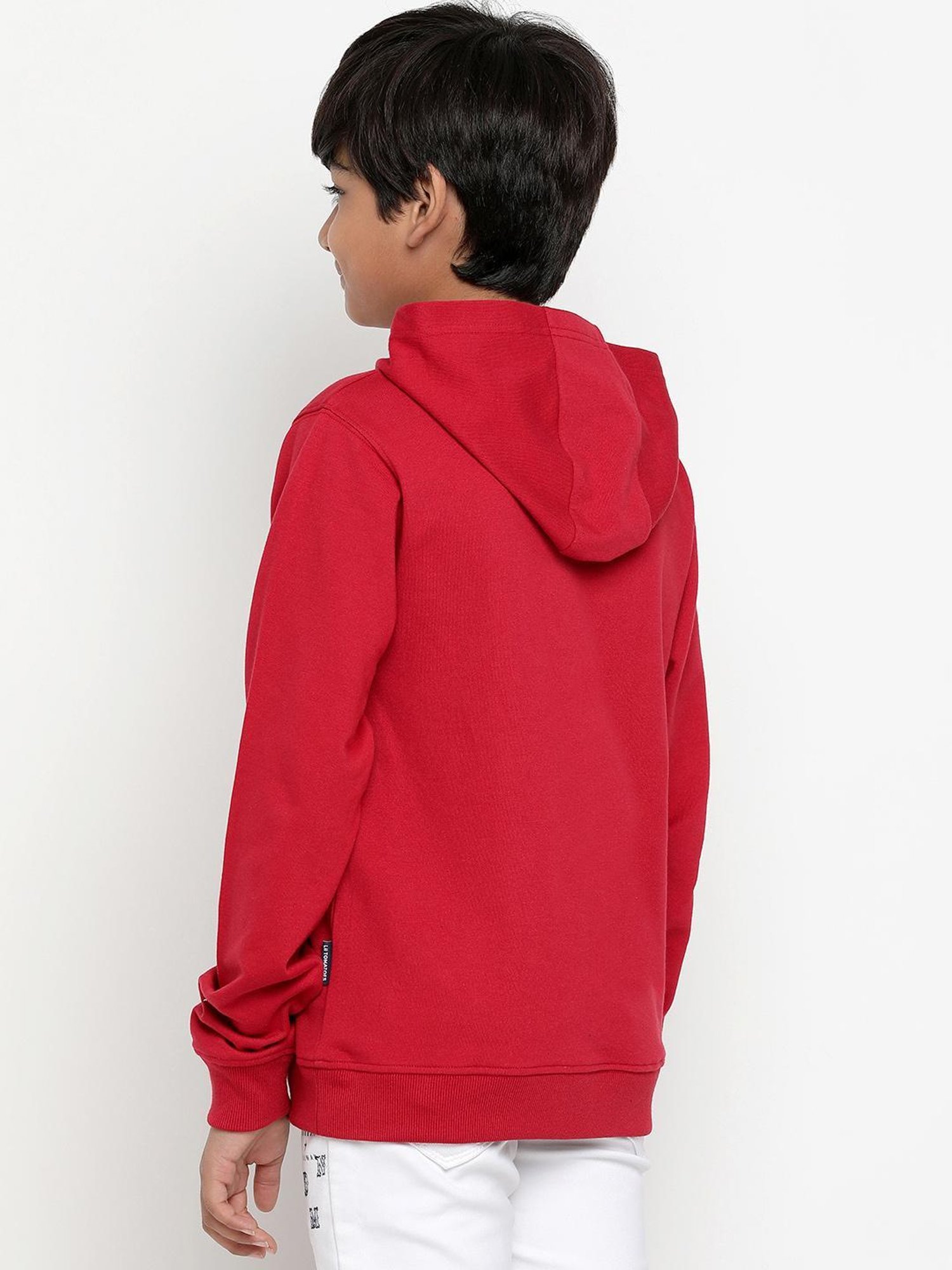 Lil Tomatoes Kids Red Printed Full Sleeves Sweatshirt