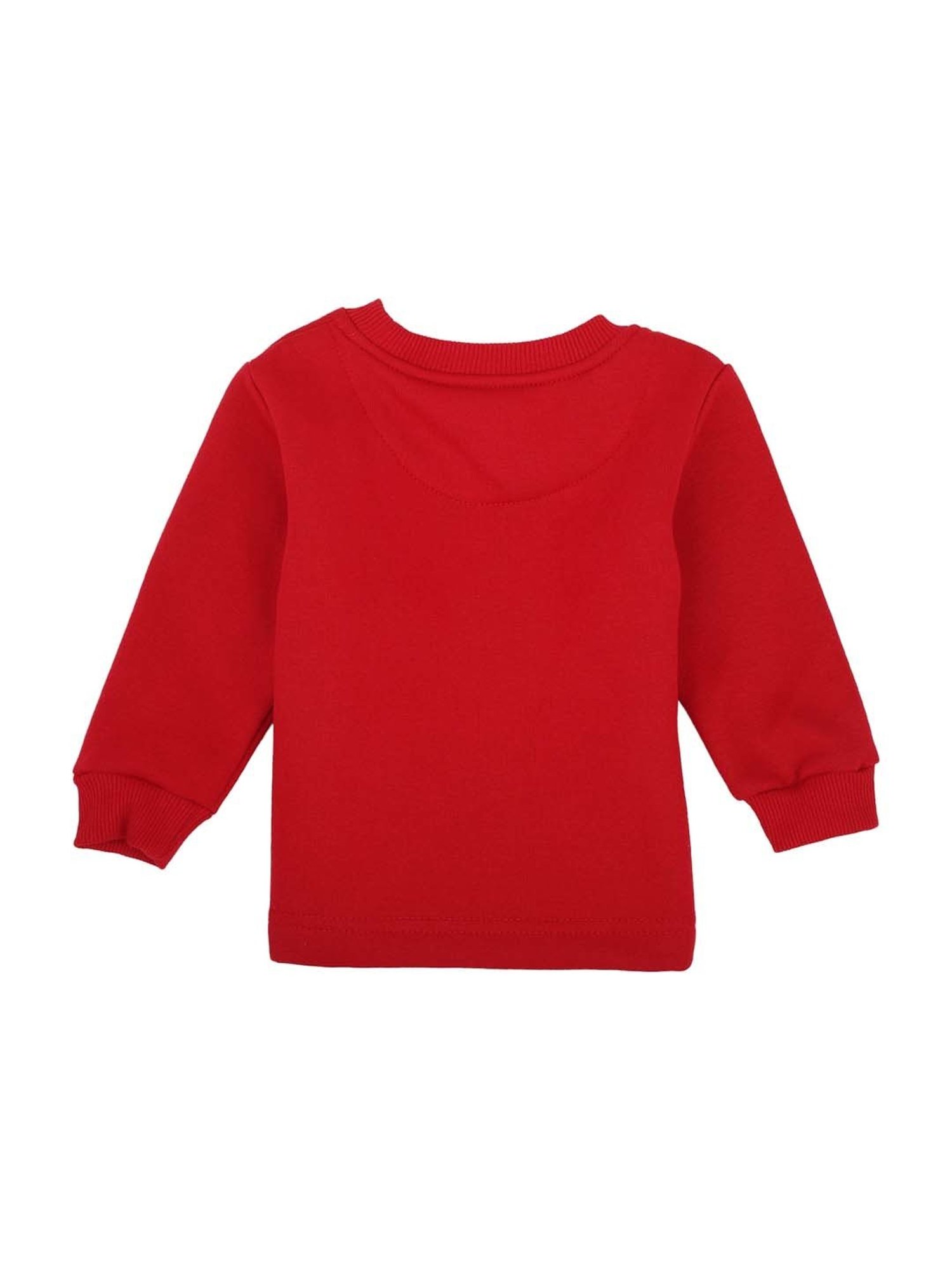 Bodycare Kids Maroon & white Cotton Printed Full Sleeves Mickey & Friends Sweatshirt