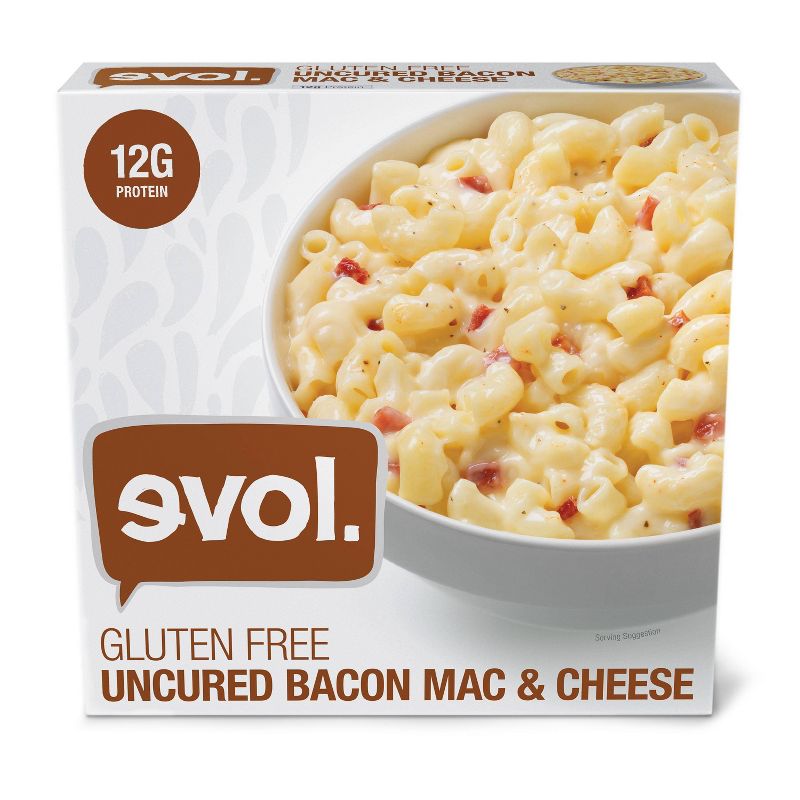 Evol Gluten Free Uncured Bacon Frozen Mac and Cheese - 8oz