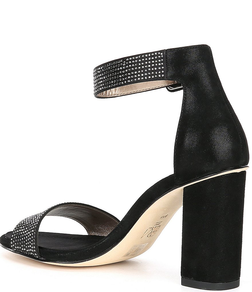 Pelle Moda Zoey 2 Suede Crystal Embellished Dress Sandals