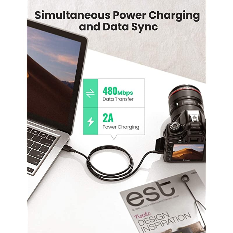 Mini USB Cable USB 20 Type A to Mini B Cable Data Charging Cord Compatible for GoPro Hero 3+ Hero HD PS3 Controller Phone MP3 Player Dash Cam Digital Camera SatNav GPS ReceiverPDA 3ft