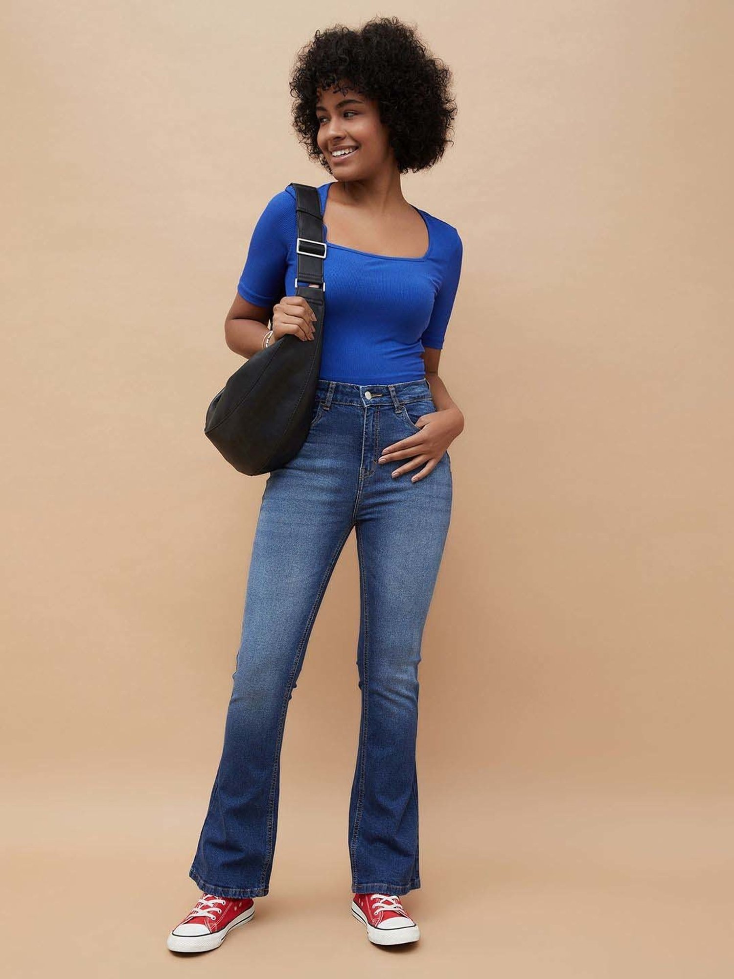 Fame Forever by Lifestyle Blue Plain T-Shirt