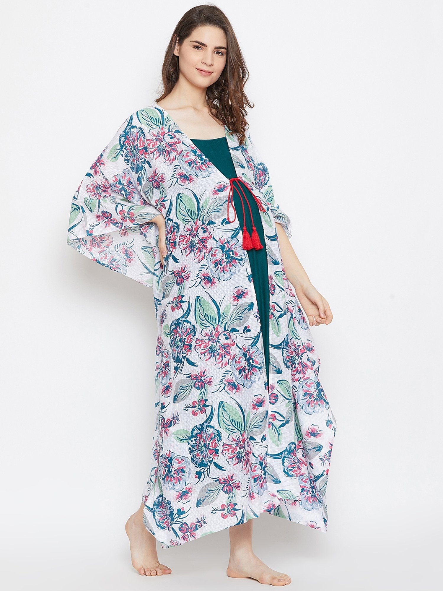 Mine4Nine Multicolor Printed Maternity Kurta
