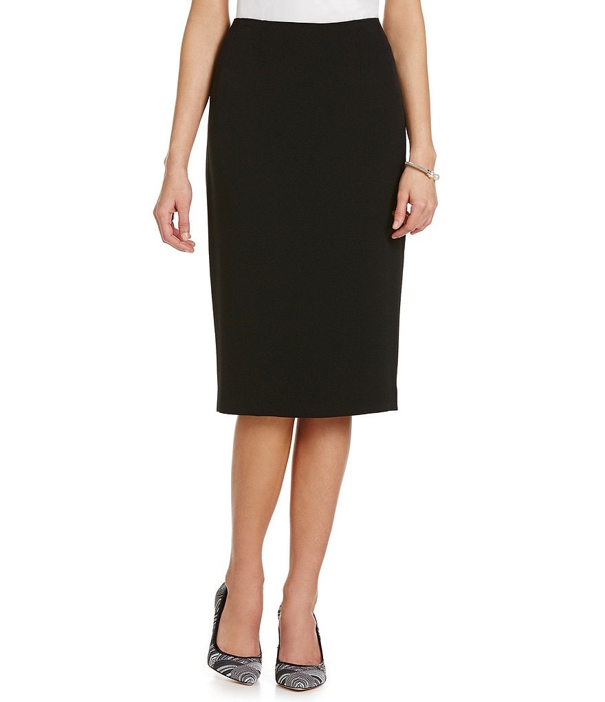 Kasper Stretch Crepe Skimmer Skirt