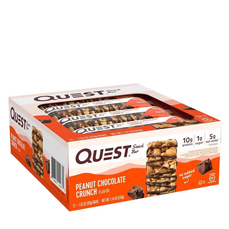 Quest Snack Bar Peanut Chocolate Crunch - 12ct