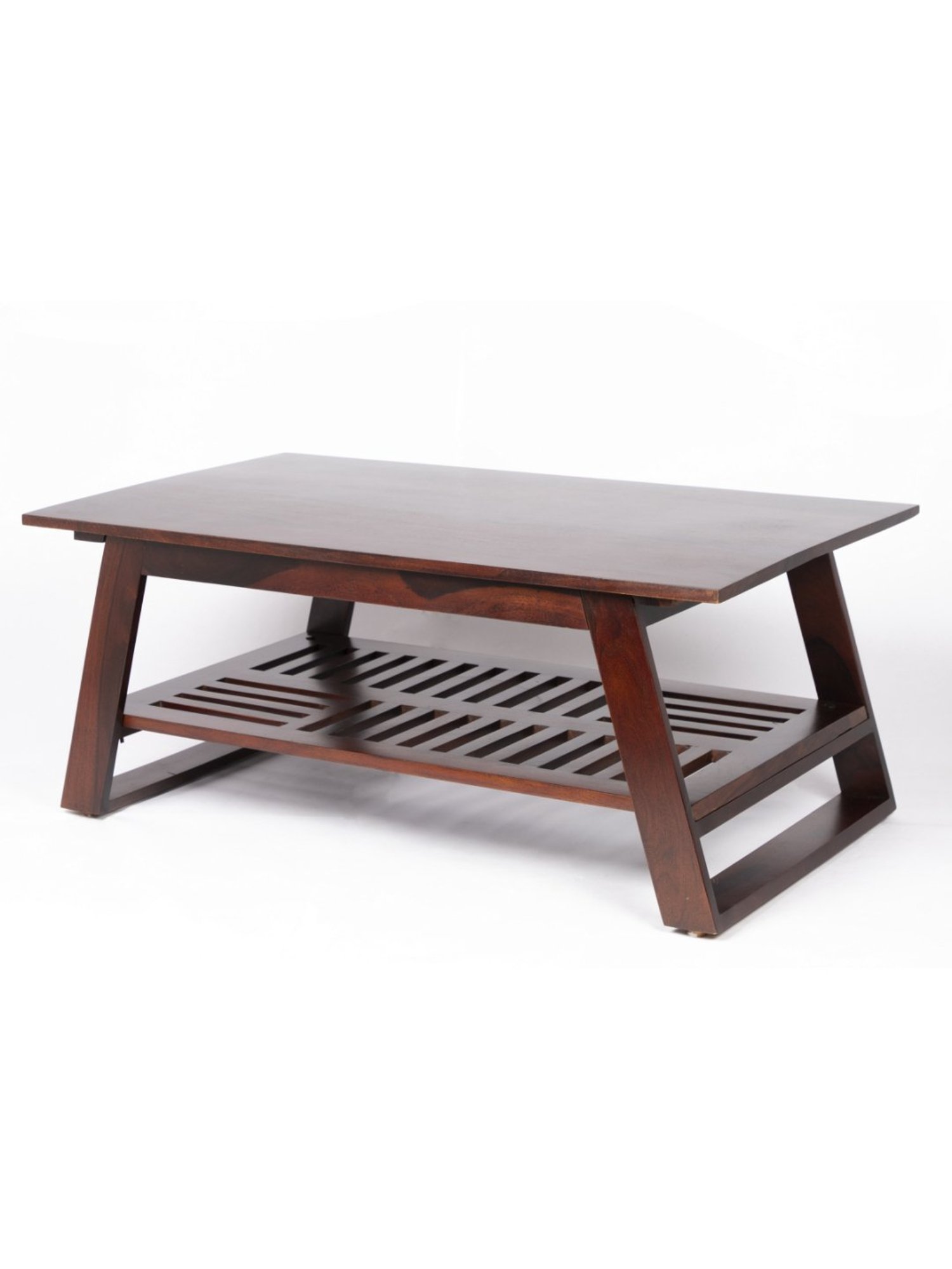 Ikiriya Alison Dark Brown Wood Coffee Table Dark Walnut Finish