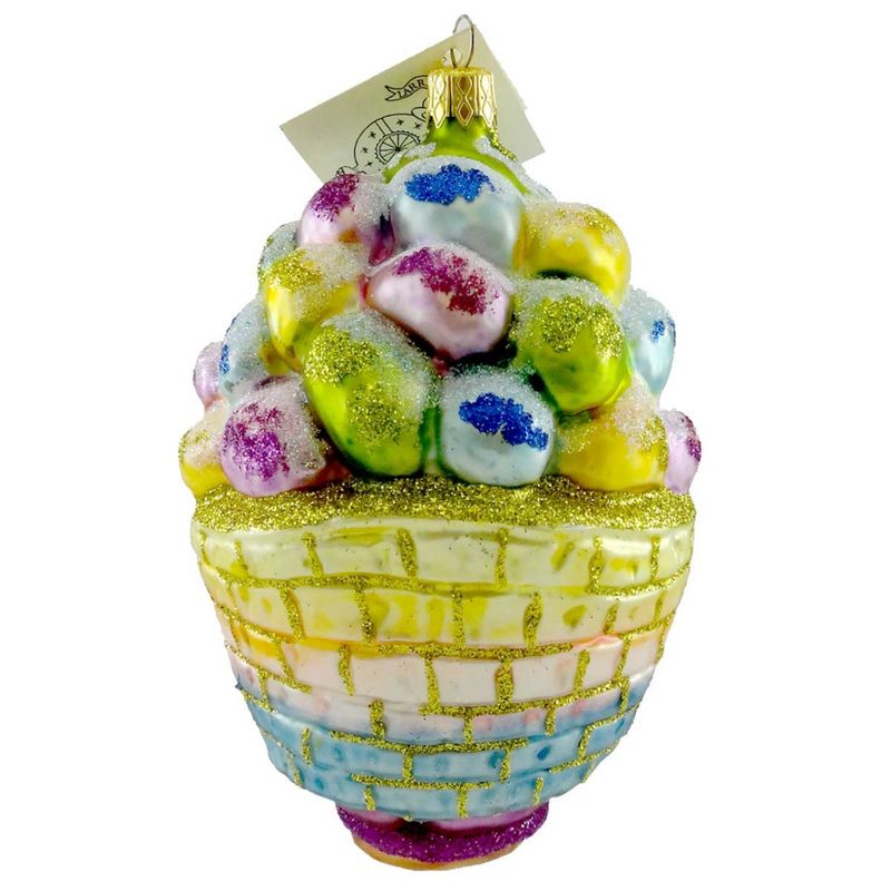 Larry Fraga Delivering The Eggs Ornament Easter Bunny Basket  -  Tree Ornaments