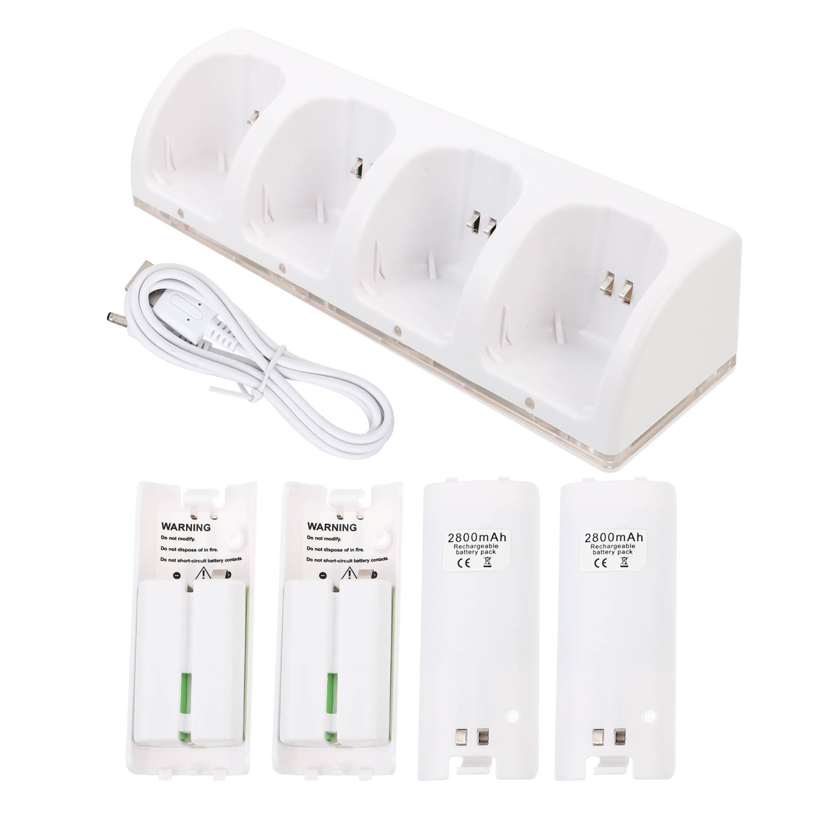 1 Set Professional Durable Battery Adapter Battery Charger 4 Slots Battery Socket