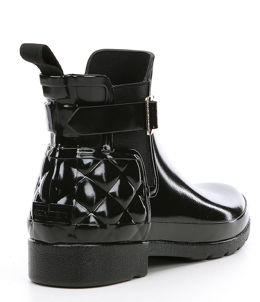 Hunter Refined Slim-Fit Quilted Gloss Chelsea Rain Boots