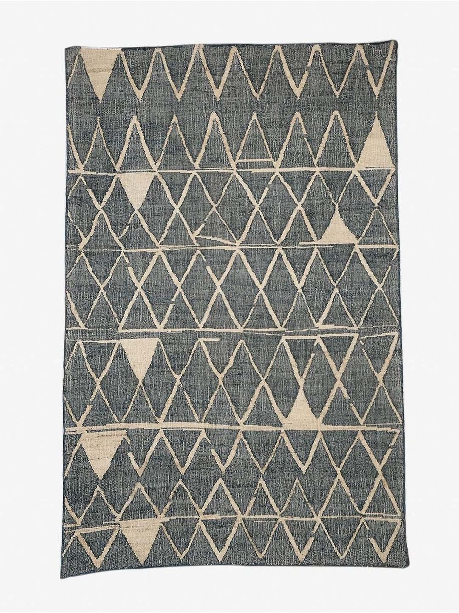 Fabindia Siyahi Blue Jute 1250 GSM Dhurrie