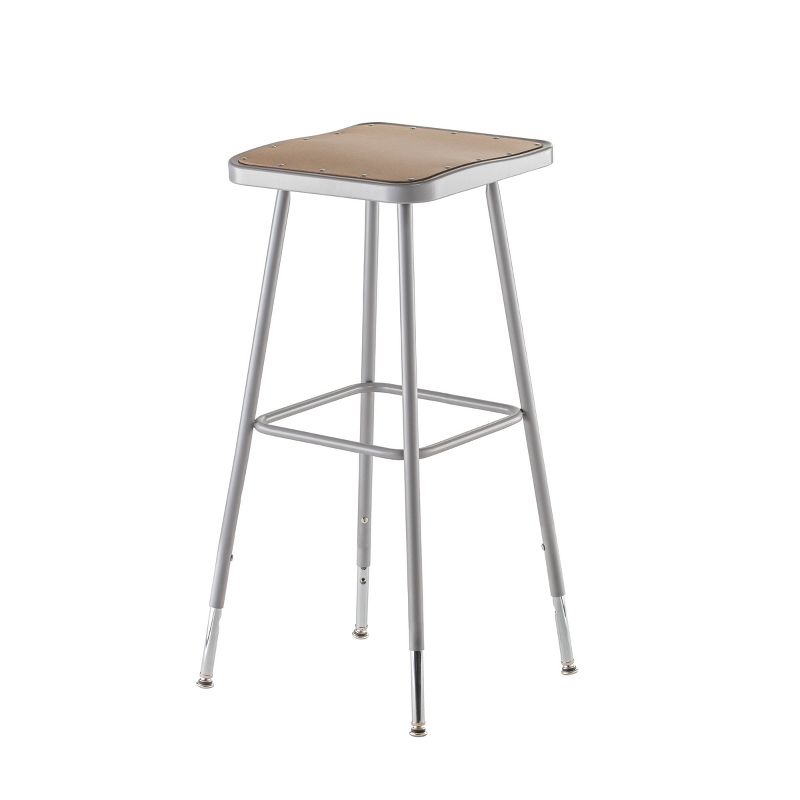 2pk Adjustable Heavy Duty Square Steel Stool Gray - Hampton Collection