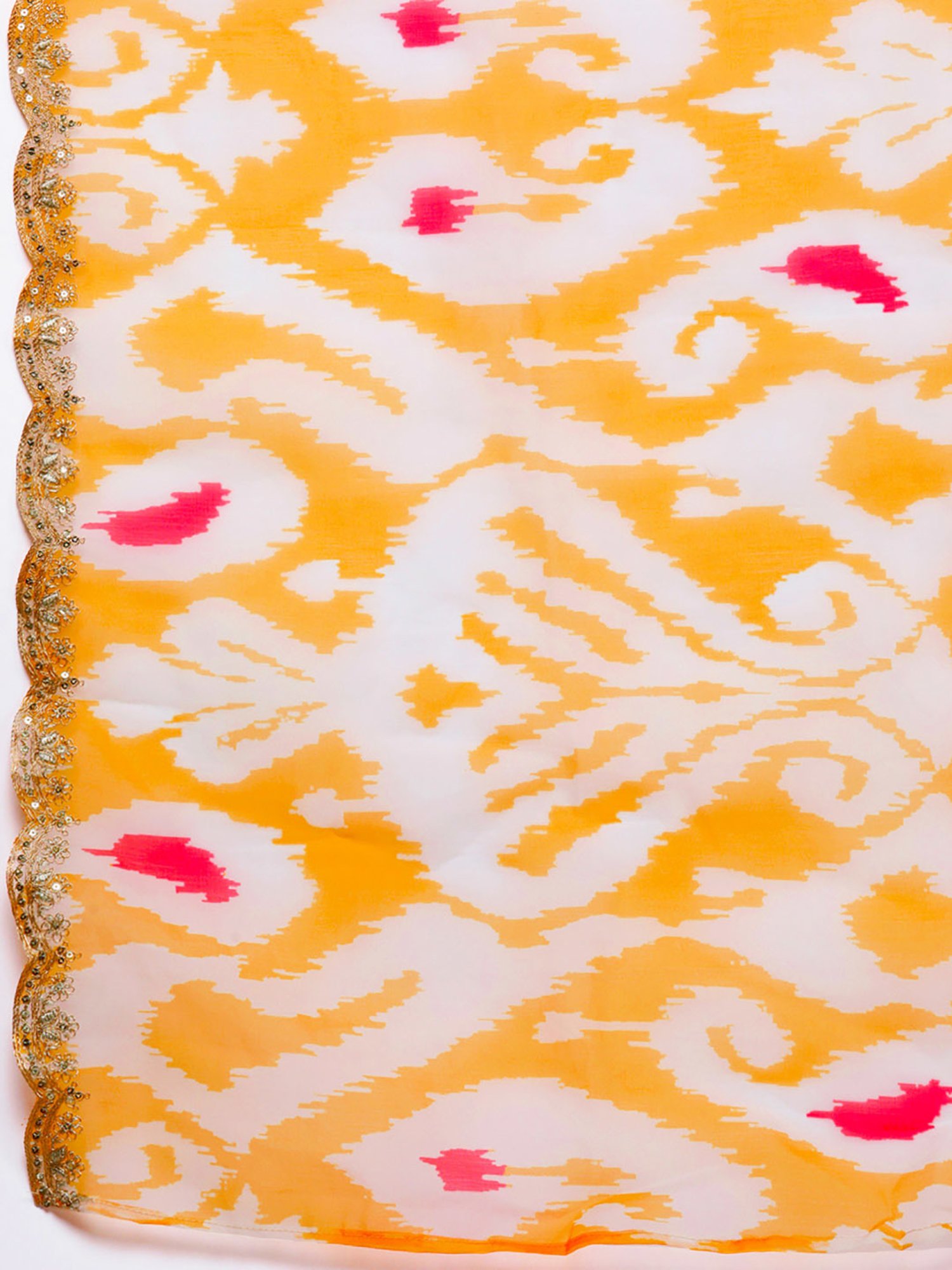 Indo Era Yellow Kurta Pant Set With Dupatta